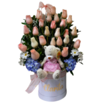 Box/Osita con 25 rosas